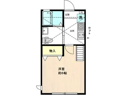 ケーオーメゾン高田馬場(1K/2階)の間取り写真