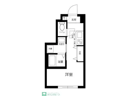 ソルナクレイシア大森II(ワンルーム/1階)の間取り写真