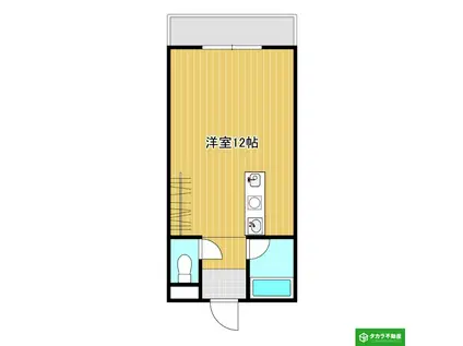 第3アパート戸次(ワンルーム/2階)の間取り写真