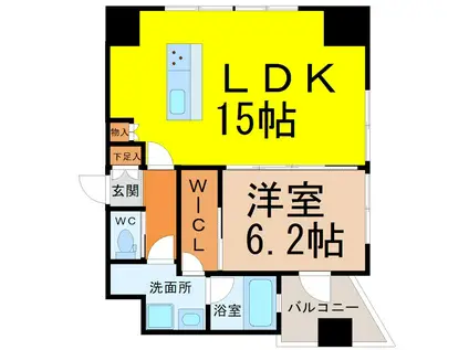 YZ MAHOROBA(1LDK/9階)の間取り写真