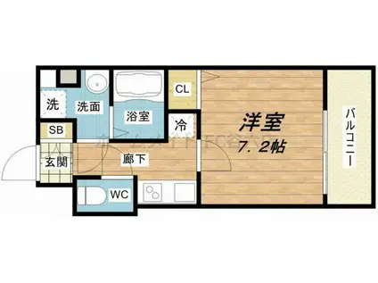 S-RESIDENCE新大阪RIDENTE(1K/4階)の間取り写真