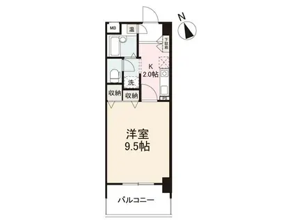 グラシエール木太町(1K/3階)の間取り写真