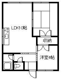 吉崎コーポ(2LDK/2階)の間取り写真