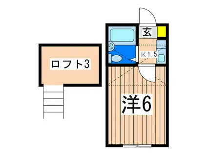 プラザ・ドゥ・セリーズ(1K/1階)の間取り写真