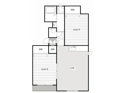 ピュアステージ・III(2LDK/2階)の間取り写真
