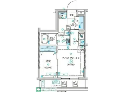 WEAVE BASE OJI KAMIYA(1DK/2階)の間取り写真
