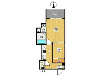 REGALEST LOTUS III(2K/1階)の間取り写真