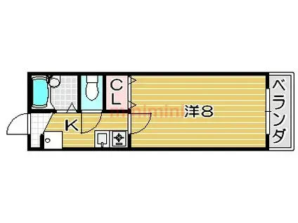 アビタシオン奈佐原(1K/1階)の間取り写真