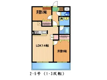 グランジオ(2LDK/2階)の間取り写真