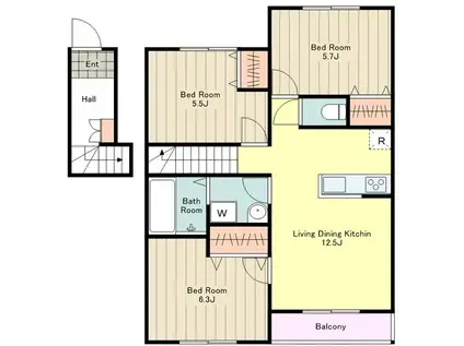 PRASERT HOUSE(3LDK/1階)の間取り写真