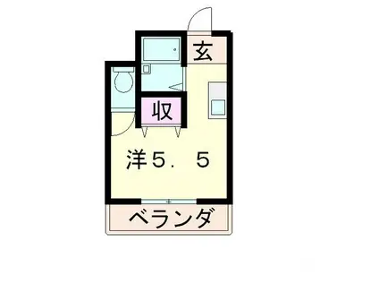 ウイングヴィーナス東陽(ワンルーム/3階)の間取り写真