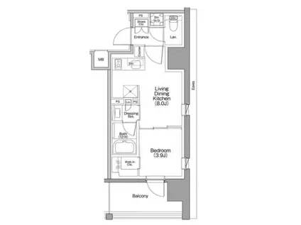 ザ・パークハビオ行徳駅前(1LDK/5階)の間取り写真