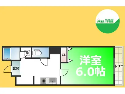 KSプラザ(1K/6階)の間取り写真