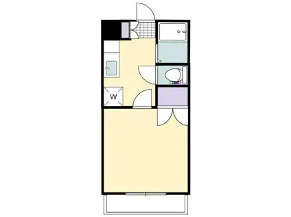 高野IIIHAYATE(1K/4階)の間取り写真