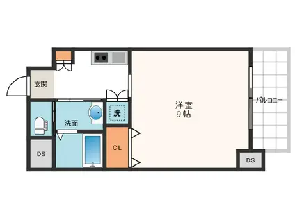 モノトーン難波(1K/8階)の間取り写真