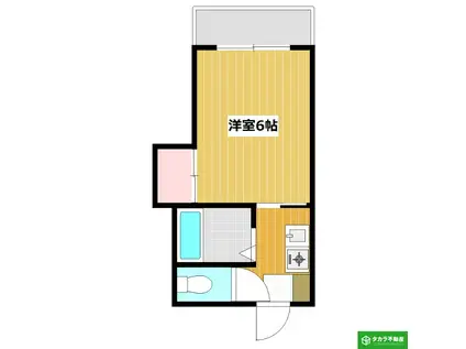 ルシエル南津留(1K/1階)の間取り写真