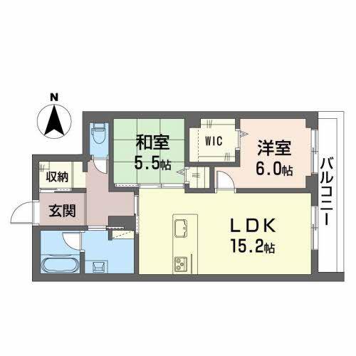シャーメゾン ルート33(2LDK/3階)の間取り写真