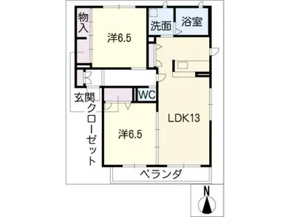 サンライフFURUTA SE5(2LDK/2階)の間取り写真