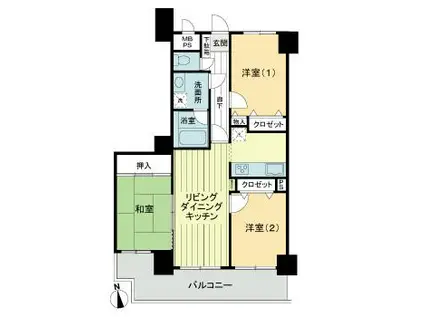 ライオンズマンション狭山第3(3LDK/10階)の間取り写真