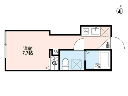 BRILLIO練馬(ワンルーム/2階)の間取り写真