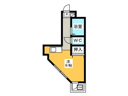 ミネックス(ワンルーム/2階)の間取り写真