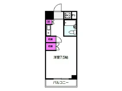 日興パレス都島(1K/5階)の間取り写真