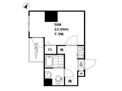 アイディ品川11(1K/5階)の間取り写真