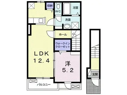 セレーノ コッコ(1LDK/2階)の間取り写真