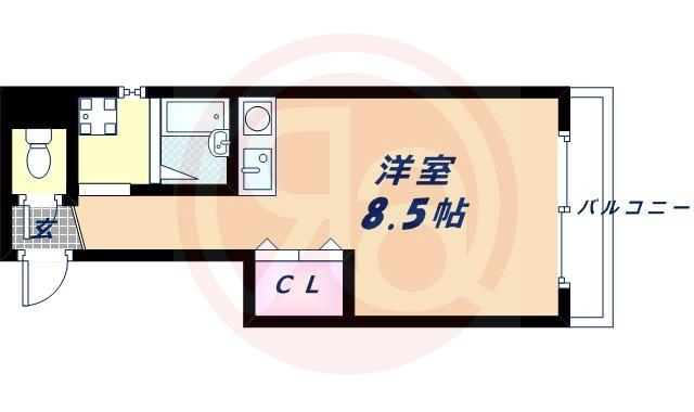 パークシティ長居(ワンルーム/2階)の間取り写真