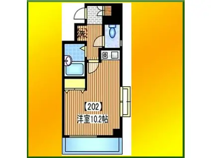 ワイズ田無(ワンルーム/2階)の間取り写真