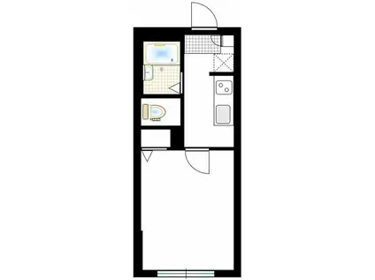 クレセント-西野川4丁目-(1K/1階)の間取り写真