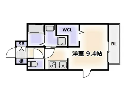 VILLA LUCE(ワンルーム/3階)の間取り写真