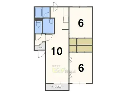 ANエンブレム菊水(2LDK/2階)の間取り写真