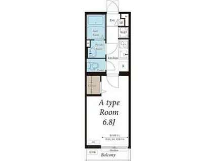 リブリ・柳町(1K/1階)の間取り写真