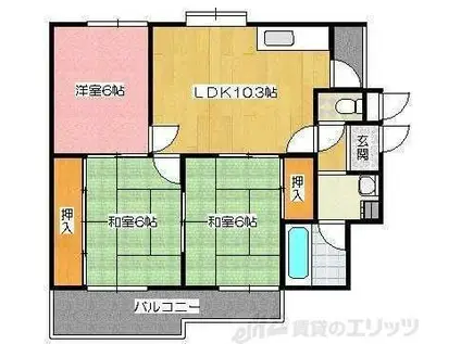 プロスぺリティ(3LDK/2階)の間取り写真