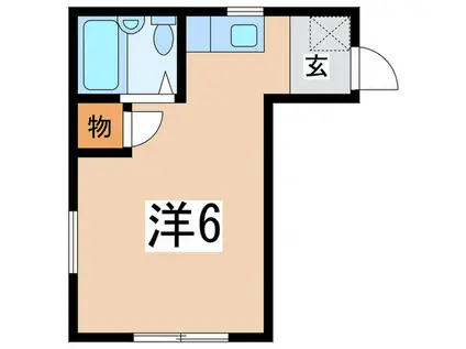 ウッディーハウス(ワンルーム/1階)の間取り写真