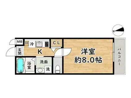 BEST VILLAGE 三反田(1K/3階)の間取り写真