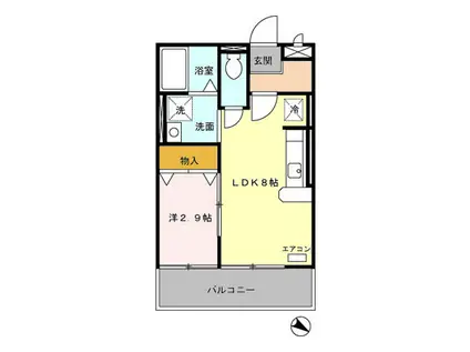サンマリーノ(1LDK/3階)の間取り写真