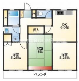 第3コウヨウビル(3DK/4階)の間取り写真