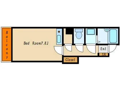 アビタシオン(ワンルーム/4階)の間取り写真