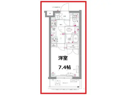 アゼスト亀有III(1K/1階)の間取り写真