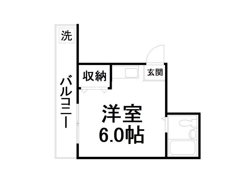 RKマンション(ワンルーム/3階)の間取り写真