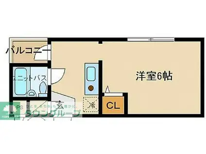 ウィンベルソロ 熊谷第3(ワンルーム/4階)の間取り写真