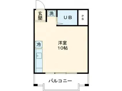 沖ノ内レジデンス(ワンルーム/3階)の間取り写真