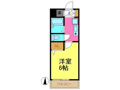 ブライトハイム(1K/1階)の間取り写真