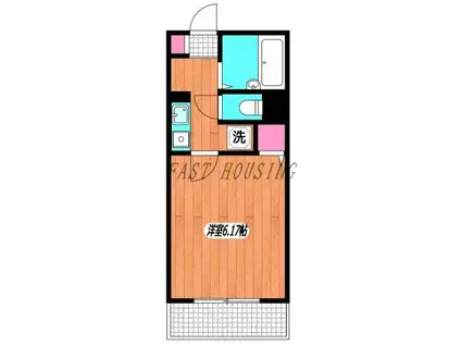 ワイリーマンション(1K/1階)の間取り写真