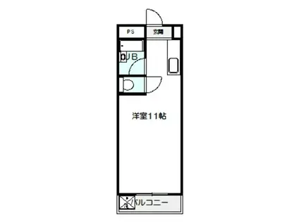 バディーブレイドII(ワンルーム/4階)の間取り写真