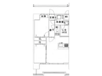 CINQ IWASE BLD(2LDK/10階)の間取り写真