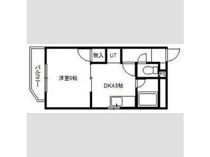 マイステージ北極星(1DK/3階)の間取り写真