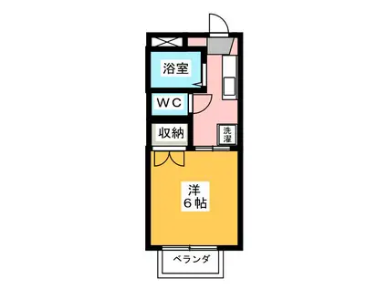 サマックスプレミール(1K/2階)の間取り写真